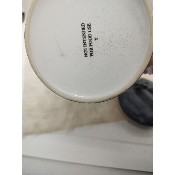 Repurposed Small  storage Canister Handmade By Me With Lid 6.5" Tall Ceramic - Picture 12 of 16